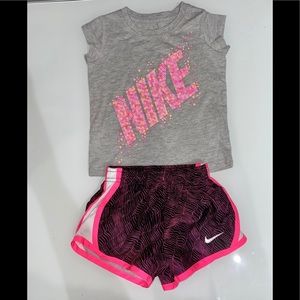 2T Nike Girl Shirt & Dry Fit Shorts
